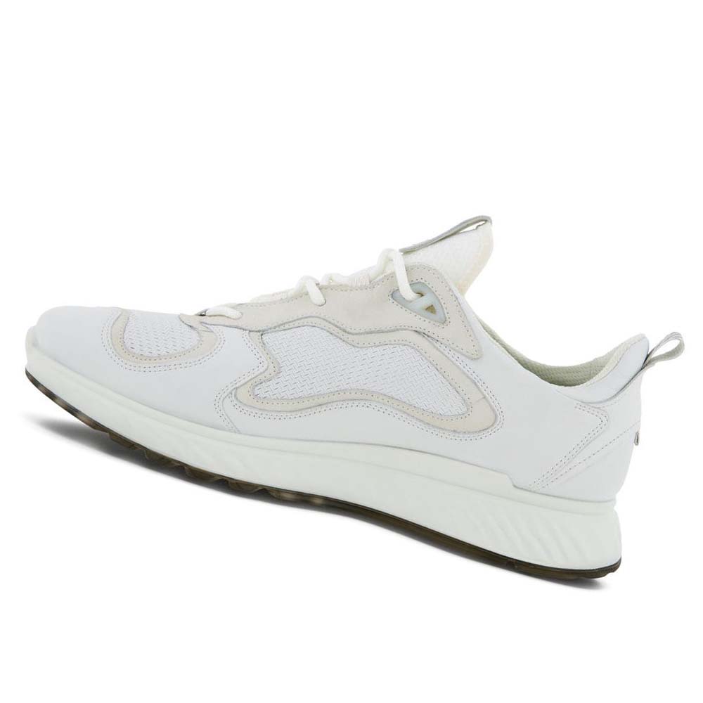 Men's Ecco St.1 Laced Sneakers White | USA 649FDN